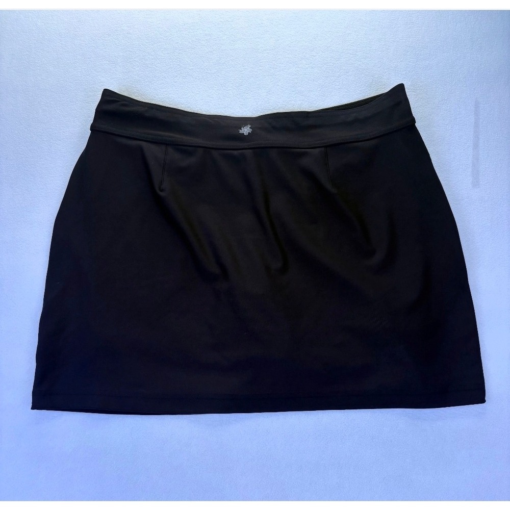 Tek Gear DryTek Women Black Athletic Skort M Drawstring Zipper Pockets Workout - Picture 6 of 7